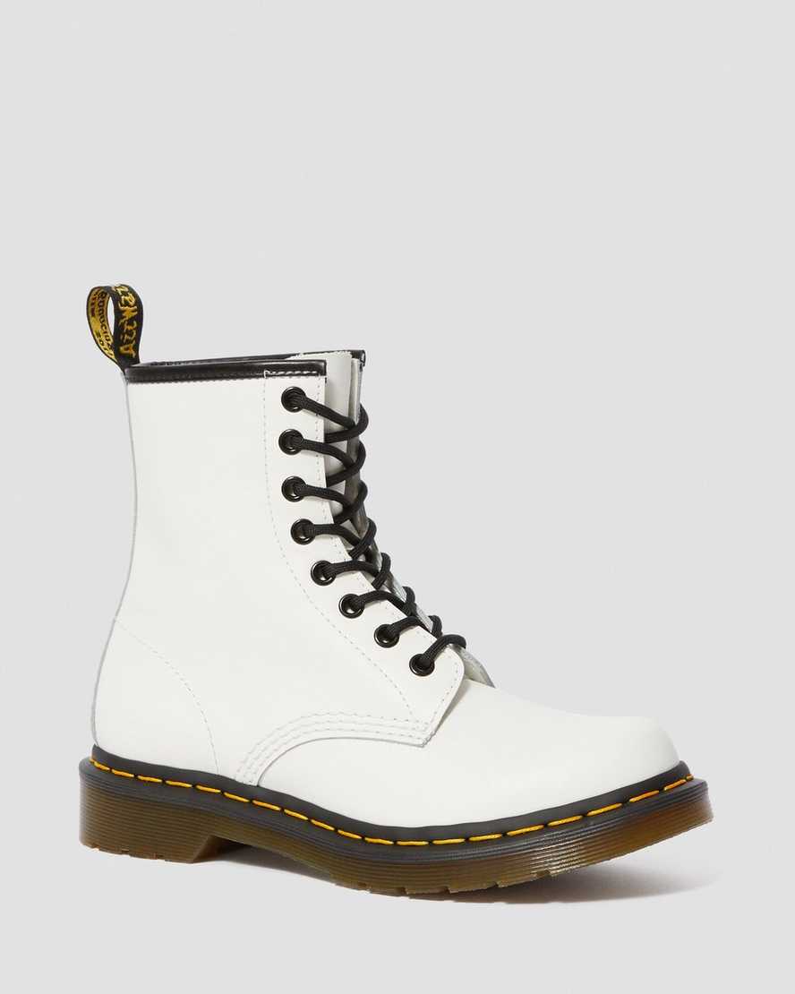 Dr. Martens 1460 Smooth Nahka Naisten Nauhalliset Nilkkurit - Valkoinen Nilkkurit [063-BXJEMU]